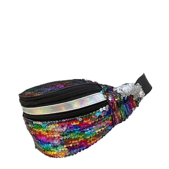 Rainbow Sequin Eras Tour Fanny Pack Taylor Swift Adjustable Strap Women’s Bag - Picture 5 of 12